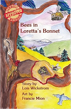 Bees in Lorettas bonnet by Lois Wickstrom