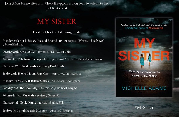 My Sister blog tour banner