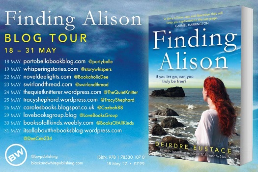Finding Alison by Deirdre Eustace tour poster