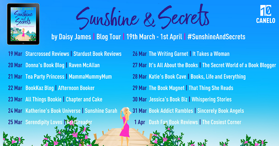 Sunshine & Secrets Blog Tour Banner