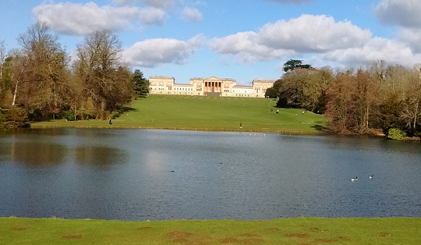 Across Eleven Acre lake to Stowe School