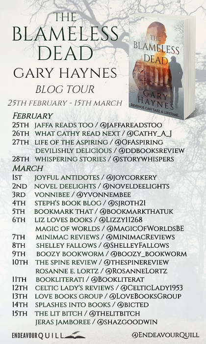 The Blameless Dead Blog Tour Schedule