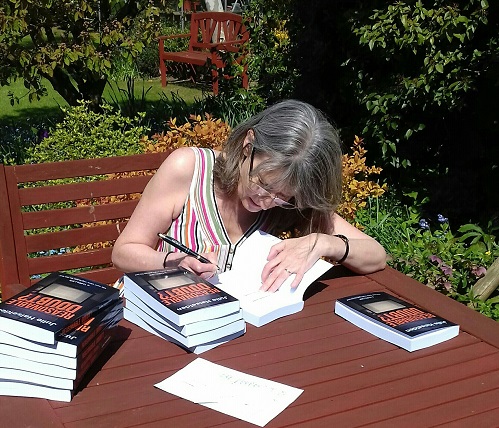 Julie signing indie books