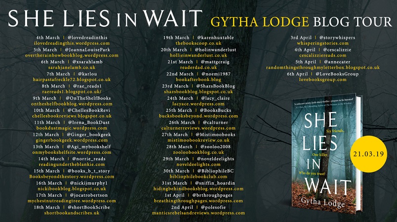 She Lies in Wait blog tour banner