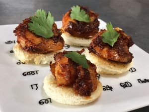 Tangy Chili Shrimp on Toast