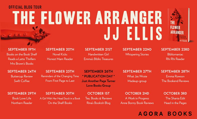 The Flower Arranger Blog Tour poster