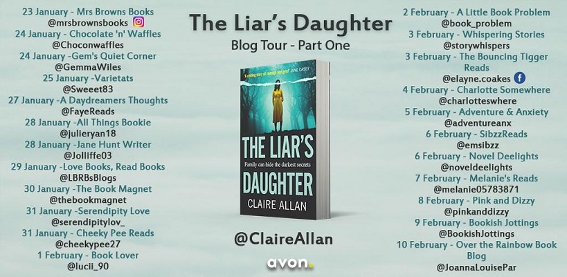 The Liar's Daughter by Claire Allan Tour Poster