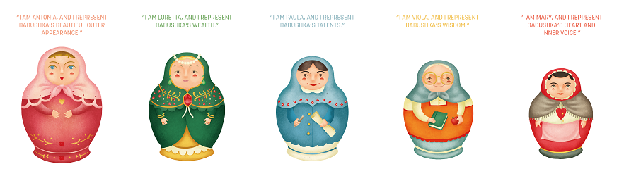 Babushka dolls by Catherine Flores