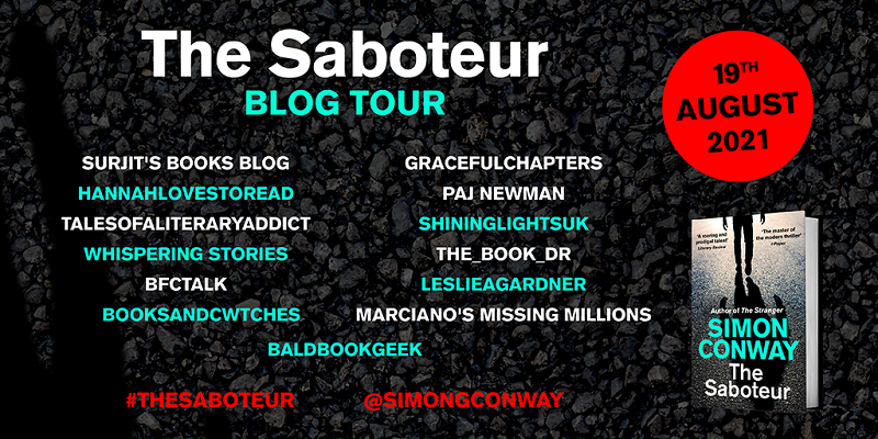 Blog Tour Poster for The Saboteur