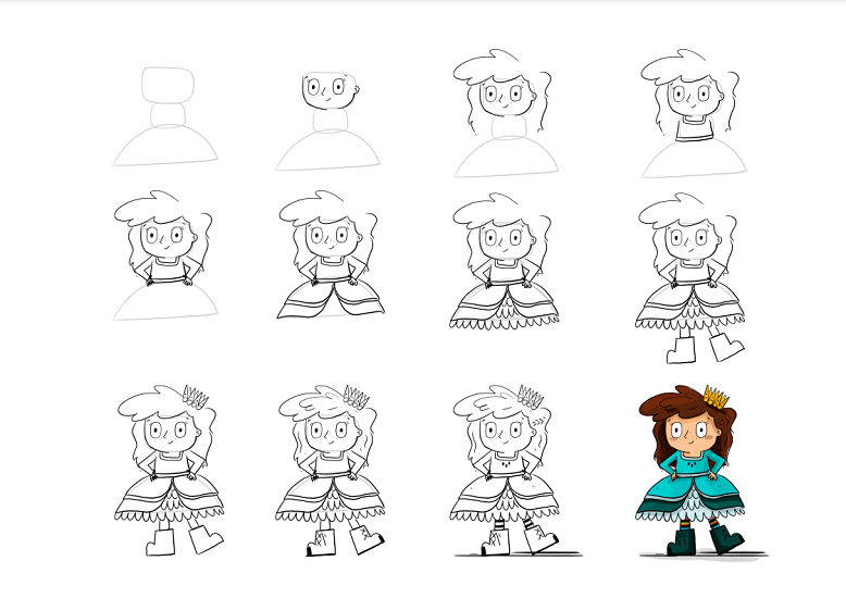 Pirate princess drawing