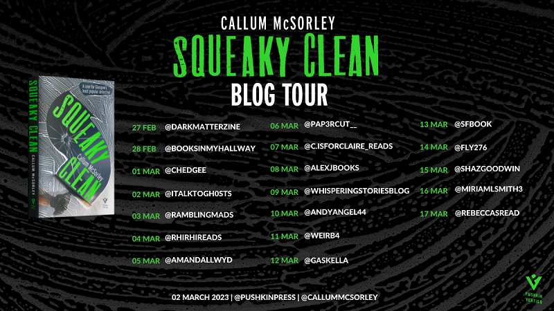 Squeaky Clean Blog tour Poster