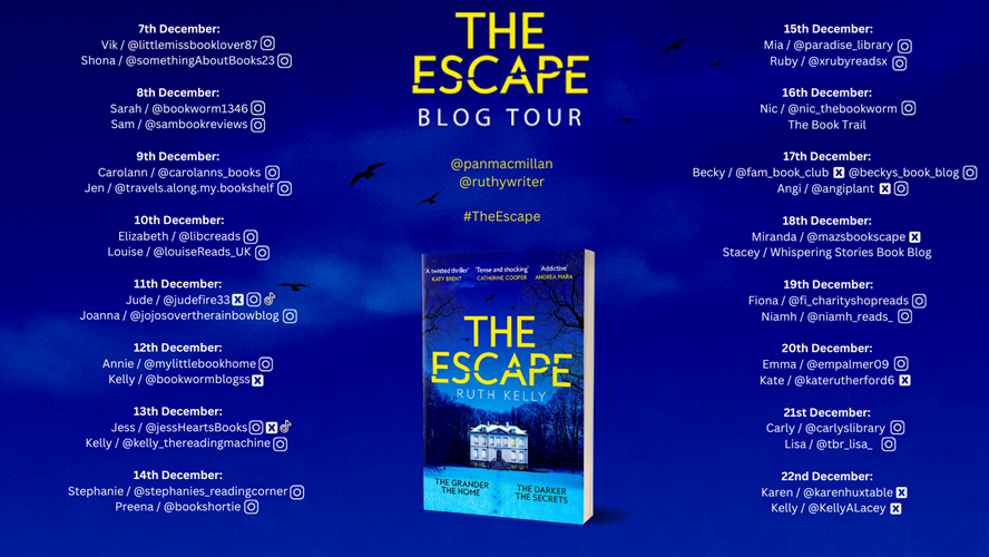 The Escape blog tour poster